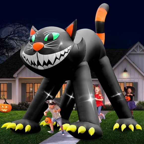 UniqSeason 14FT Giant Halloween Inflatable Black Cat Outdoor Indoor Home Party - Picture 1 of 6